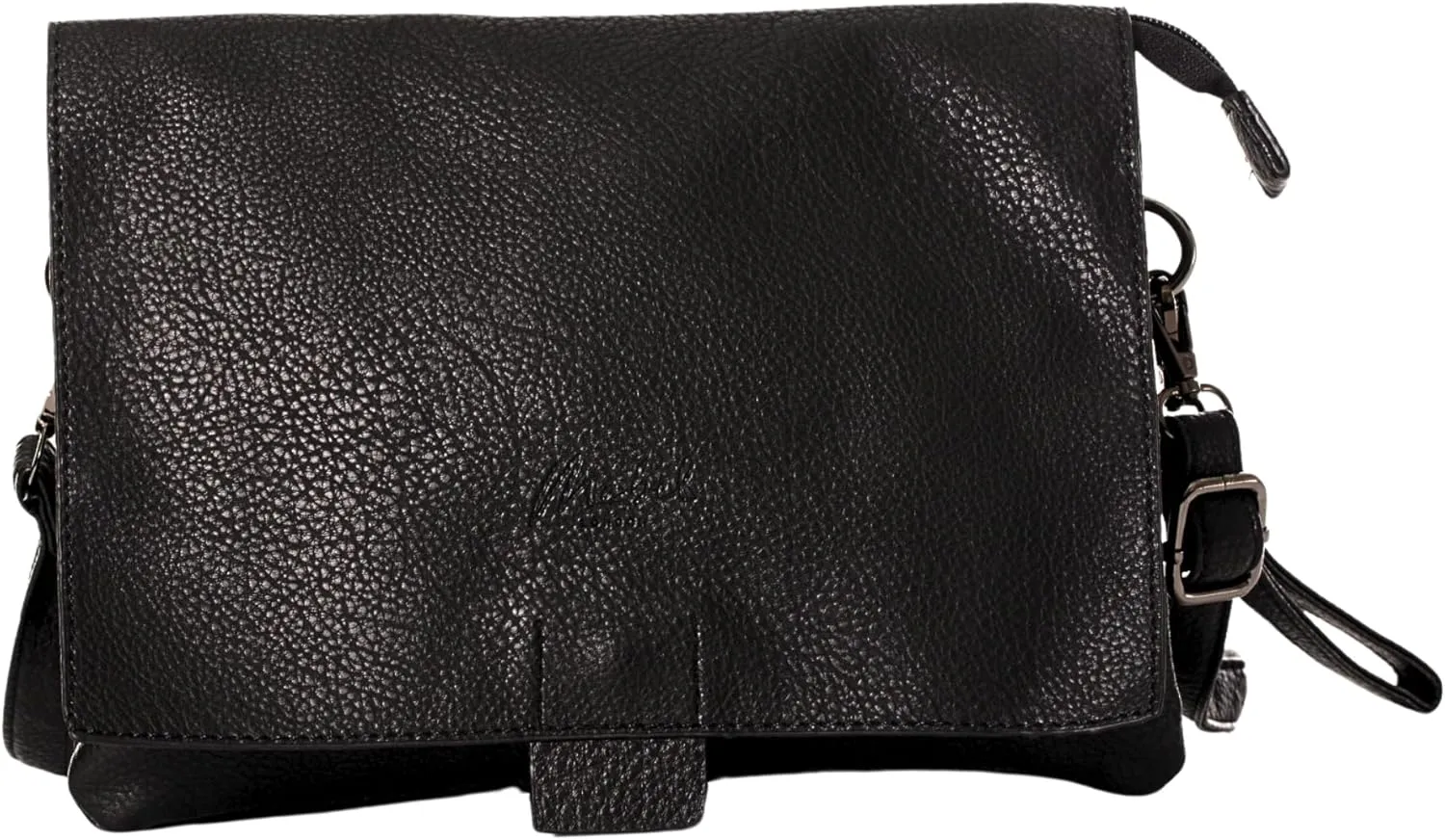 Vegan Leather Crossbody Shoulder Bag for Women  Medium Messenger Purse with Wristlet & Adjustable Strap  Tammy
