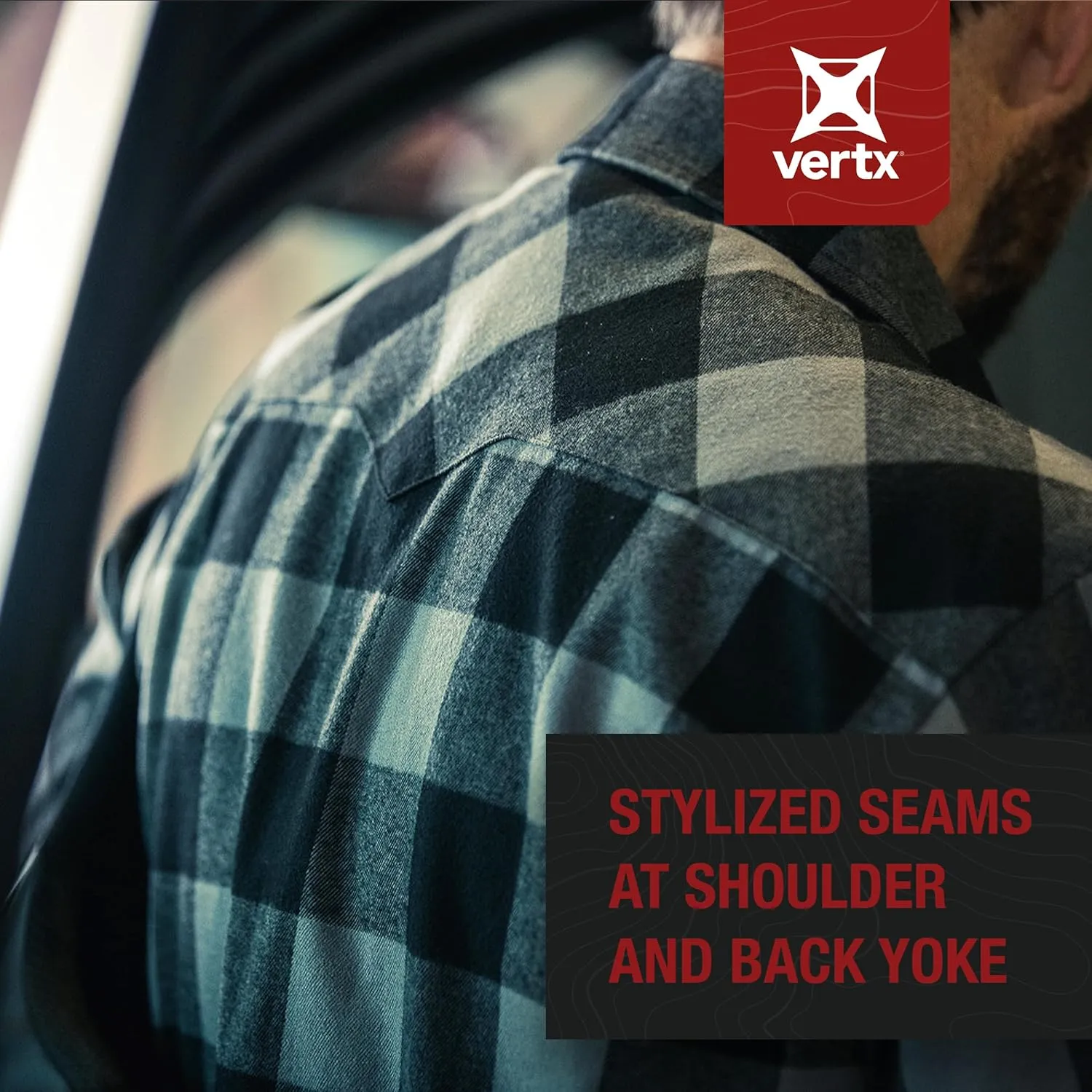 Vertx Canyon Valley Mens Tactical Flannel Shirt Long Sleeve Outdoor Work Shirts with Pockets, Tactical Operations Gear