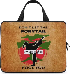 Vintage Flame Tree Karate Laptop Bag Laptop Case Computer Messenger Bag with Adjustable Shoulder Strap