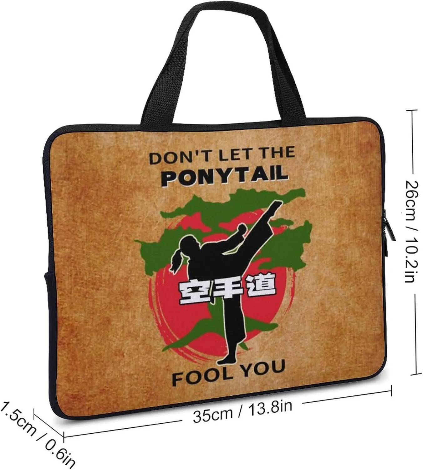 Vintage Flame Tree Karate Laptop Bag Laptop Case Computer Messenger Bag with Adjustable Shoulder Strap
