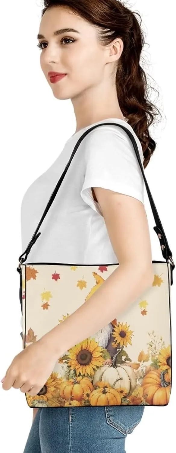 Waterproof Bucket Bag for Women, Women's Bucket Bag Leather Crossbody Shoulder Handbags with 2 Straps Large Capacity