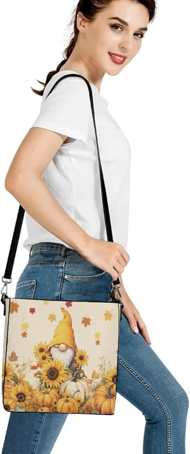 Waterproof Bucket Bag for Women, Women's Bucket Bag Leather Crossbody Shoulder Handbags with 2 Straps Large Capacity