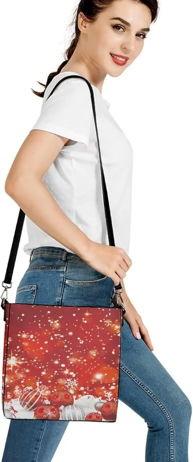 Waterproof Bucket Bags for Women, Crossbody Bag for Women Handbags PU Leather Shoulder Bags, 11x 4.5x 11.4