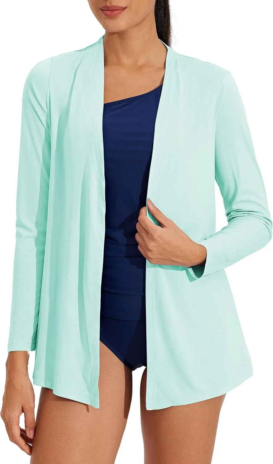 Willit Women's UPF 50  Cardigan Sun Shirts Long Sleeve Lightweight Sun Wrap with Pockets SPF UV Quick Dry