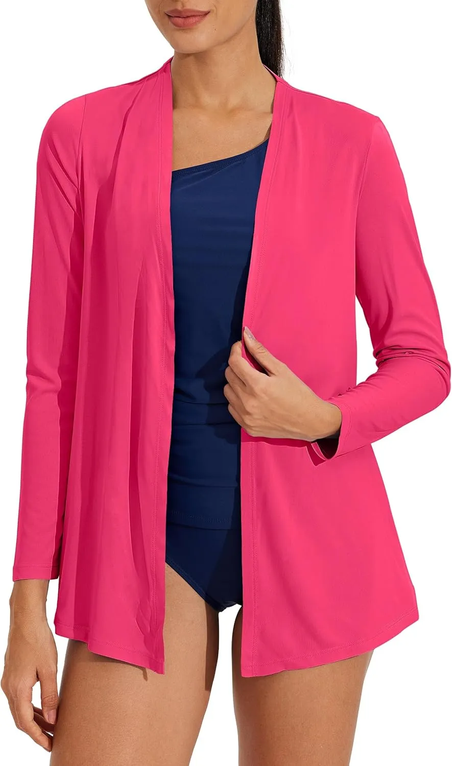 Willit Women's UPF 50  Cardigan Sun Shirts Long Sleeve Lightweight Sun Wrap with Pockets SPF UV Quick Dry
