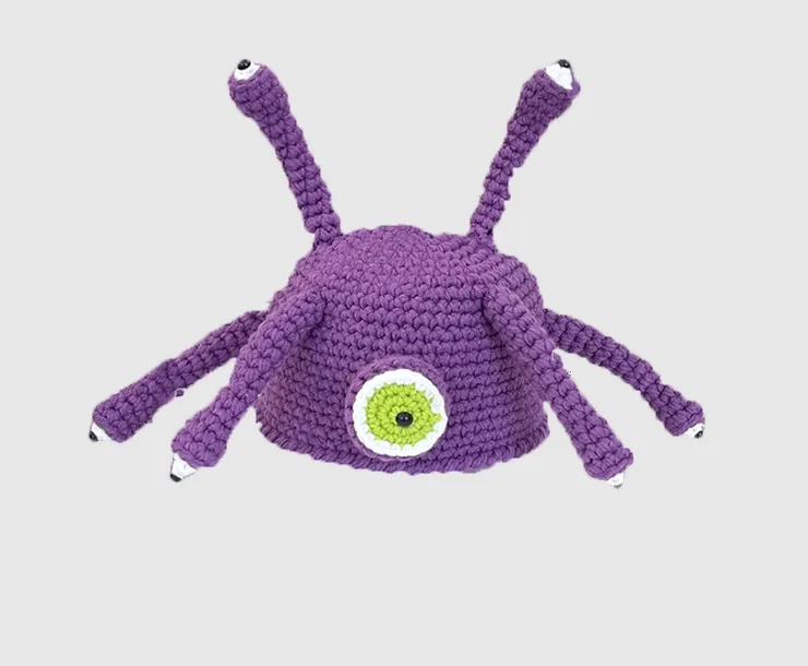 Winter Knitted Devil Hats Halloween Christmas Gifts Warm Monster Knitted Hat