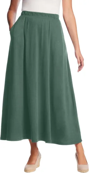 Woman Within Women's Plus Size 7-Day Maxi Skirt