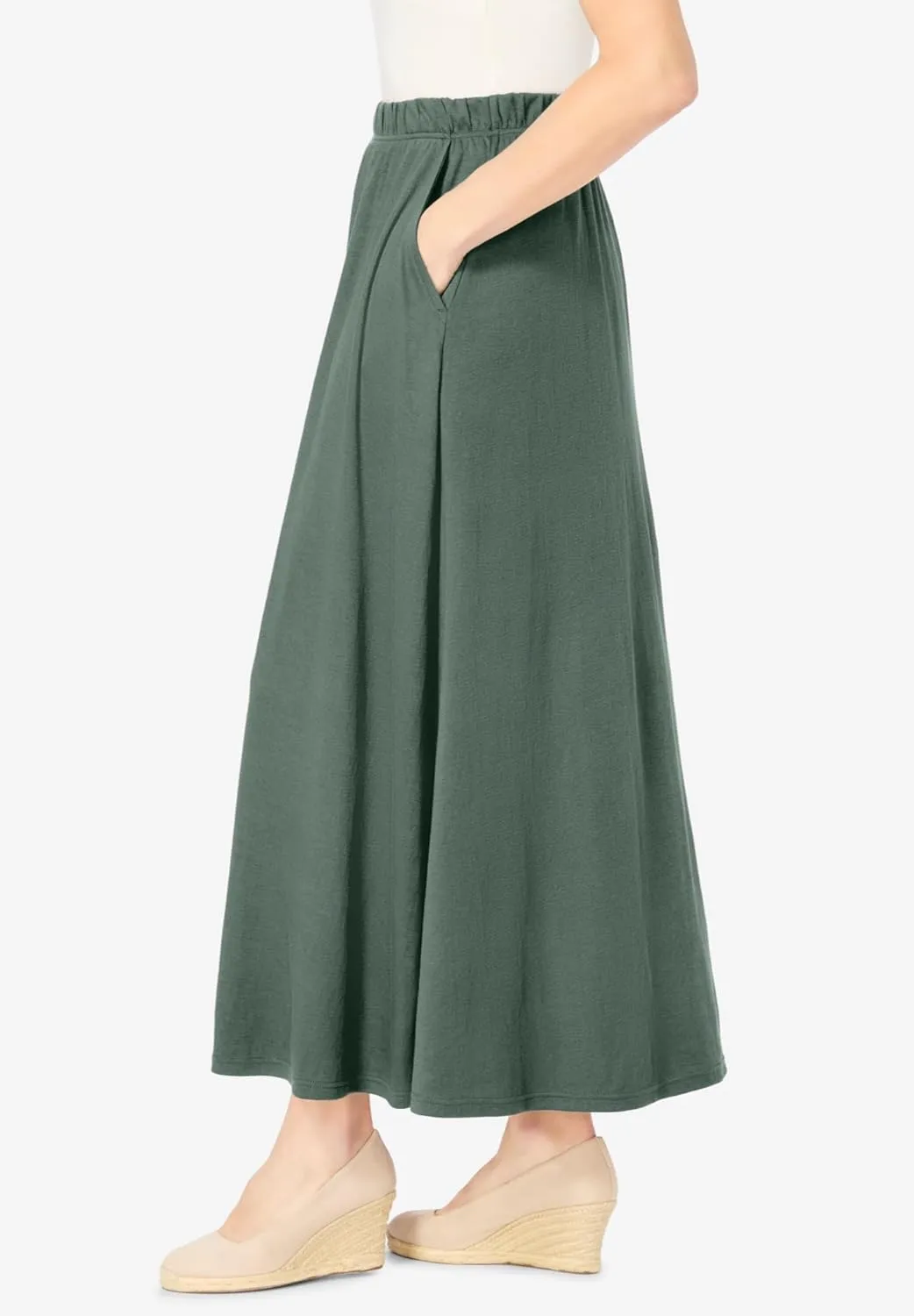 Woman Within Women's Plus Size 7-Day Maxi Skirt