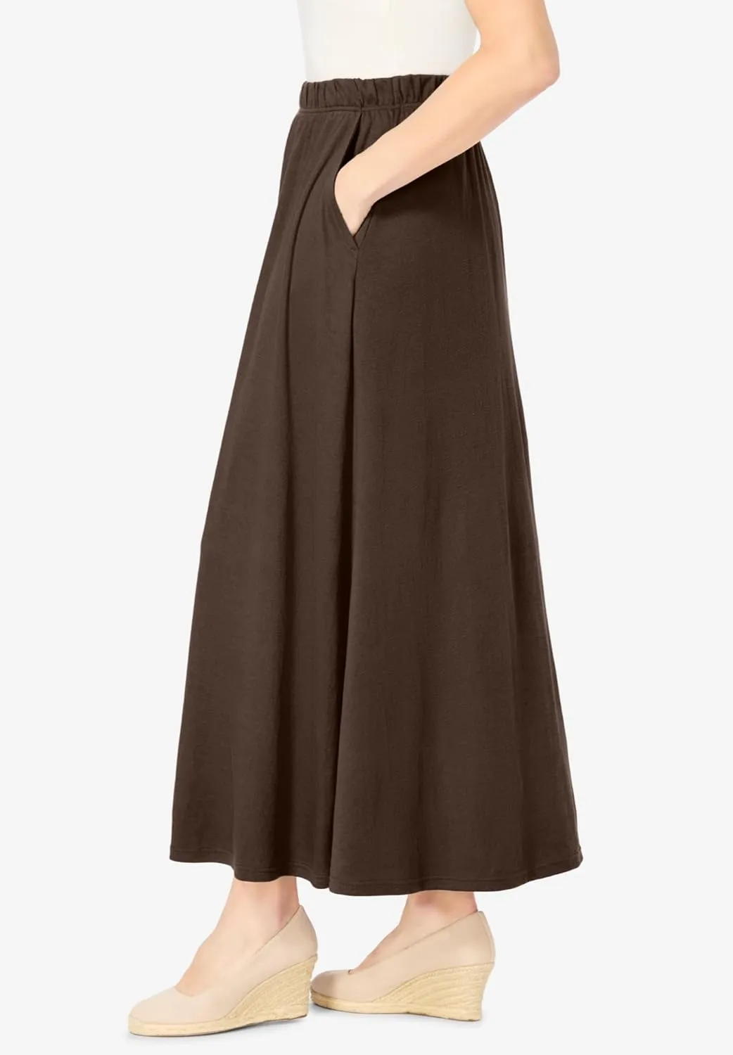 Woman Within Women's Plus Size Petite 7-Day Maxi Skirt