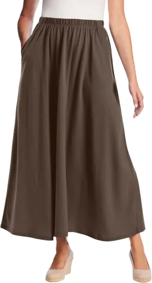 Woman Within Women's Plus Size Petite 7-Day Maxi Skirt