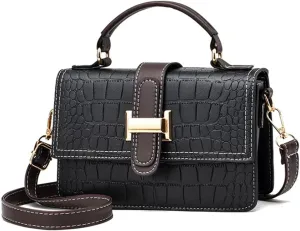 Women Faux Leather Crossbody Bag Small Handbag Ladies Shoulder Bag Work Shopper Satchel Clutch Purse, One Color, One Size