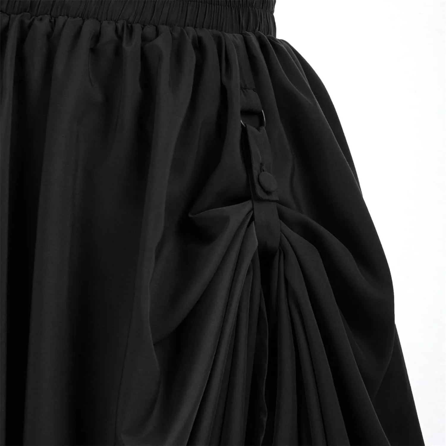 Women's Asymmetrical Split Slit Skirt Ruched Hight Waist Bodycon Midi Skirt Flowy Long Pleated Skirt Dress