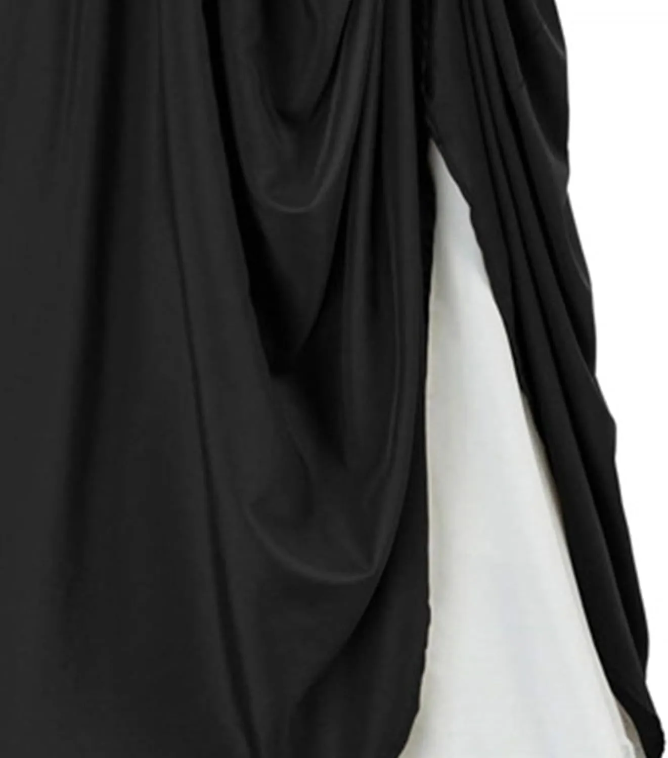Women's Asymmetrical Split Slit Skirt Ruched Hight Waist Bodycon Midi Skirt Flowy Long Pleated Skirt Dress