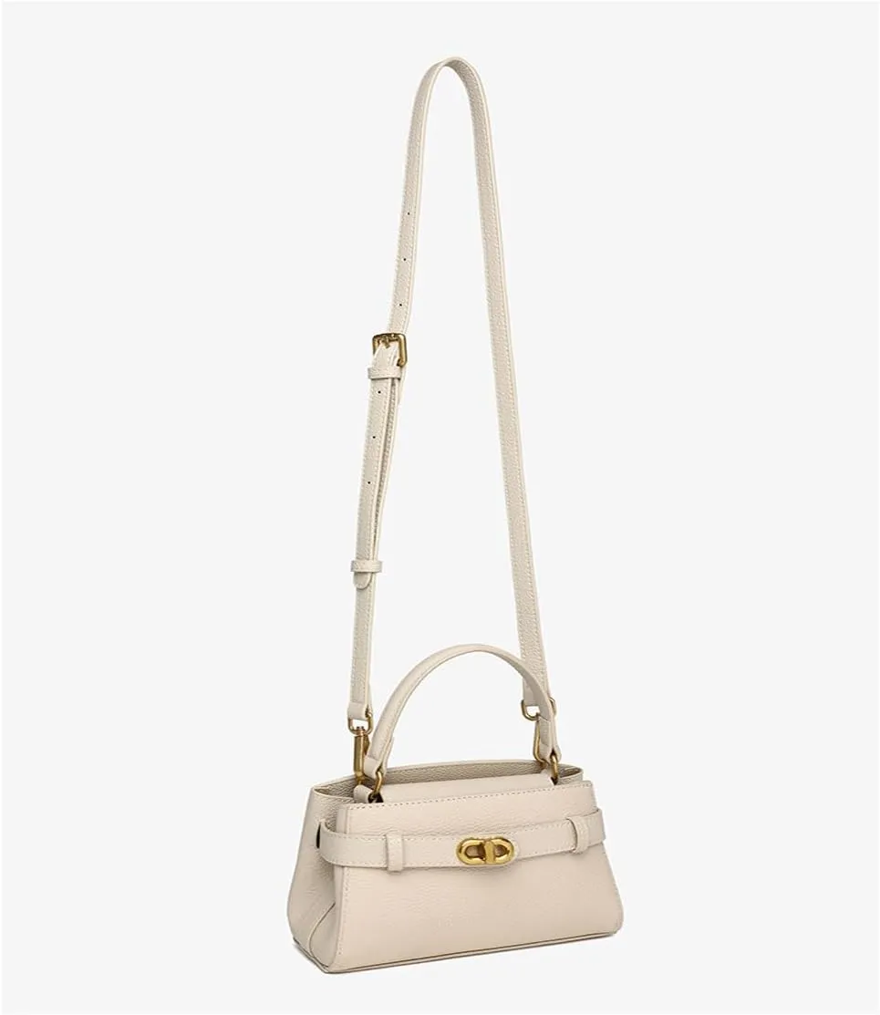 Women's Crossbody Handbag,100% Genuine Leather, Gold Hardware