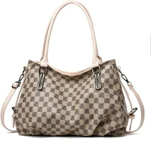 Women's Faux Leather Hobo Shoulder Bag, Large Capacity Tote Purse with Multiple Compartments, Black, Crossbody tote bag