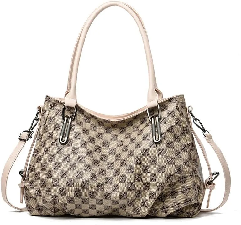 Women's Faux Leather Hobo Shoulder Bag, Large Capacity Tote Purse with Multiple Compartments, Black, Crossbody tote bag
