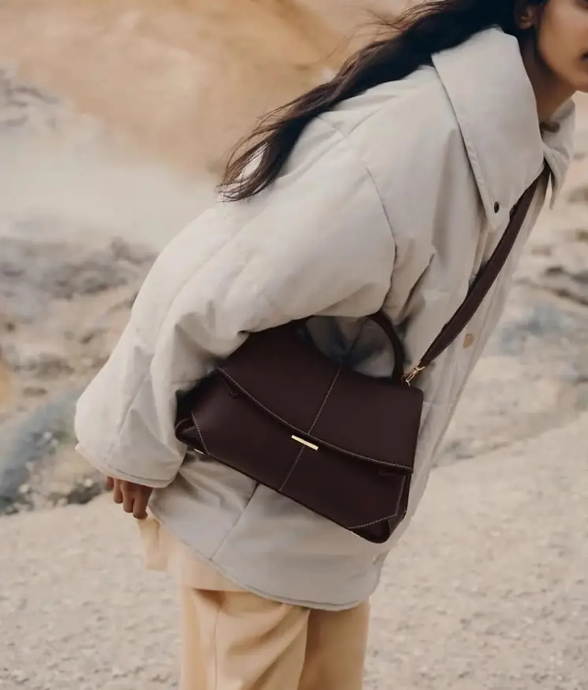 Women's Genuine Leather Handbag, Top Handle Satchel, Shoulder Crossbody Bag with Adjustable Strap