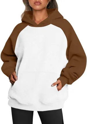 Womens Oversized Hoodies Fleece Sweatshirts Long Sleeve Hoodie Sweaters Pullover Outfits with Pocket