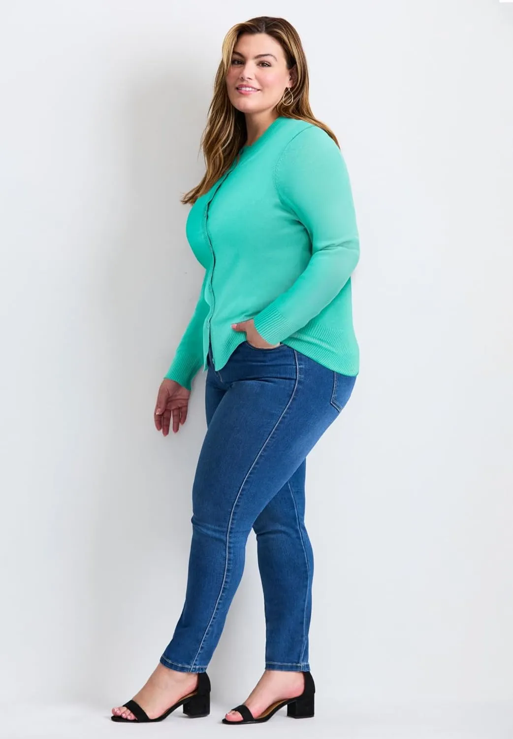 Women's Plus Size Signature Fine Gauge Cardigan