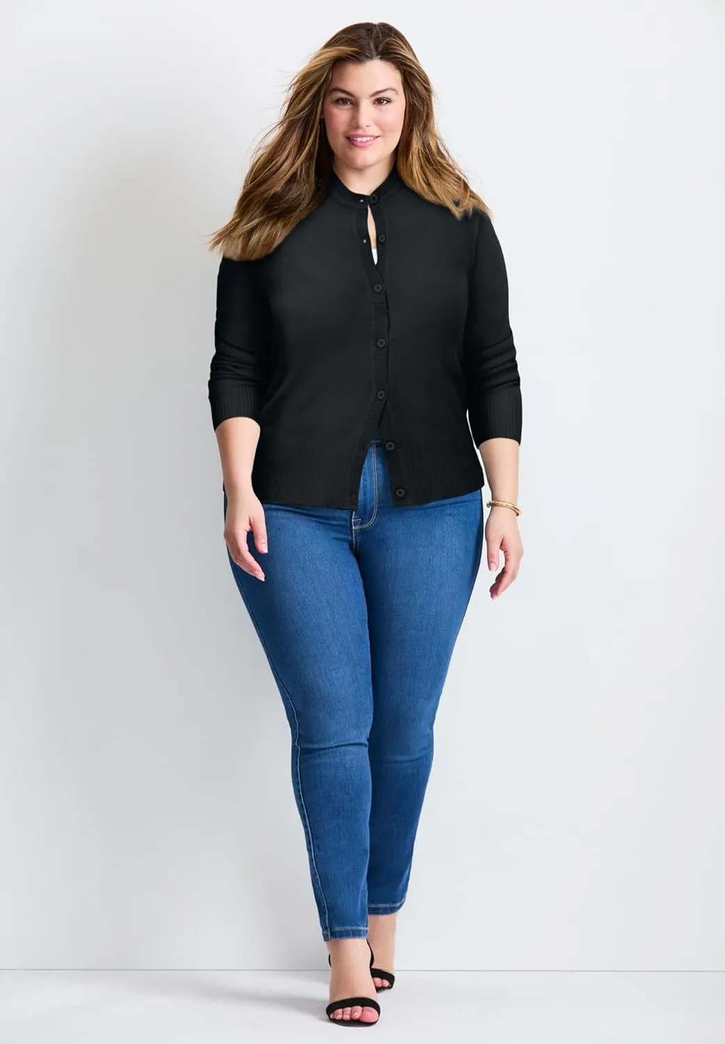 Women's Plus Size Signature Fine Gauge Cardigan