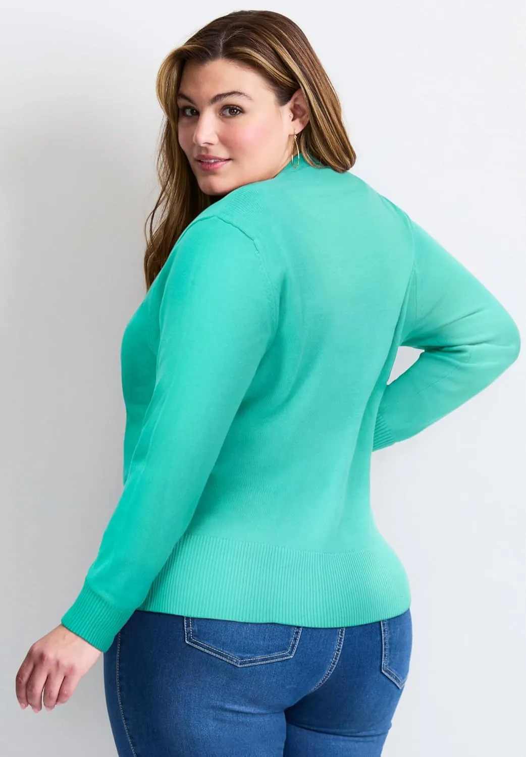 Women's Plus Size Signature Fine Gauge Cardigan