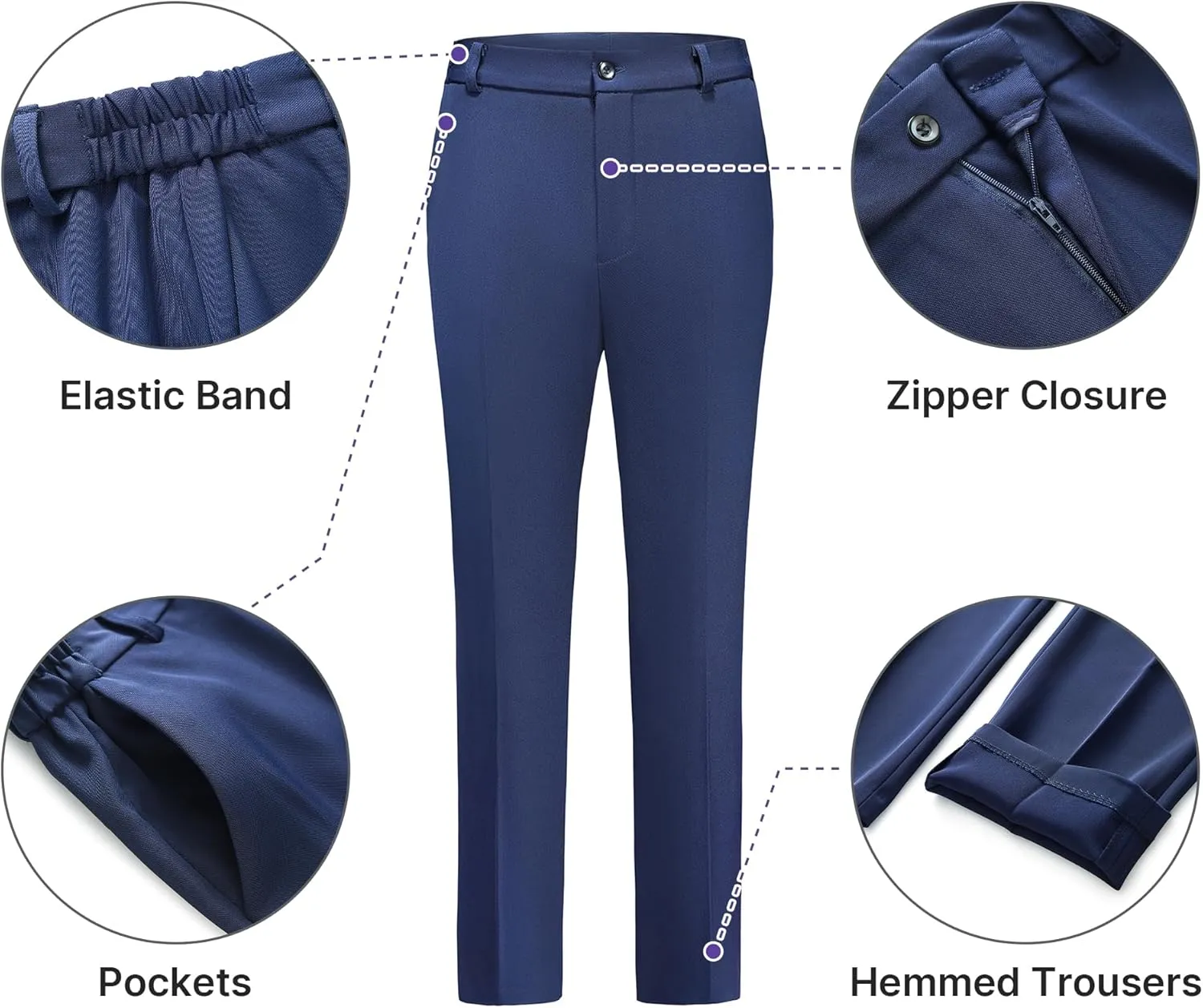 Women's Suiting Pants Suits for Women Dressy Double-Breasted Blazer Business Casual Outfits