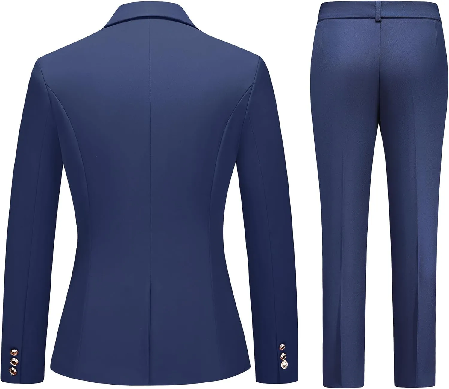 Women's Suiting Pants Suits for Women Dressy Double-Breasted Blazer Business Casual Outfits