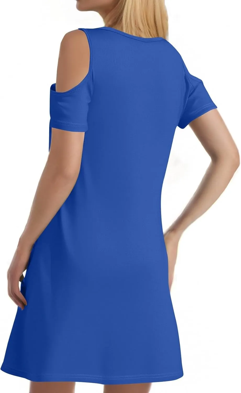 Women's Summer Boho Short Sleeve T-Shirt Mini Dress 2025 Tropical Beach Vacation Sundress Casual Flowy Dresses