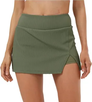 Women's Tennis Skirt Cute Golf Short Mini Skirt Skort Split Hem Bodycon Pencil Skirts for Workout Sports Athletic