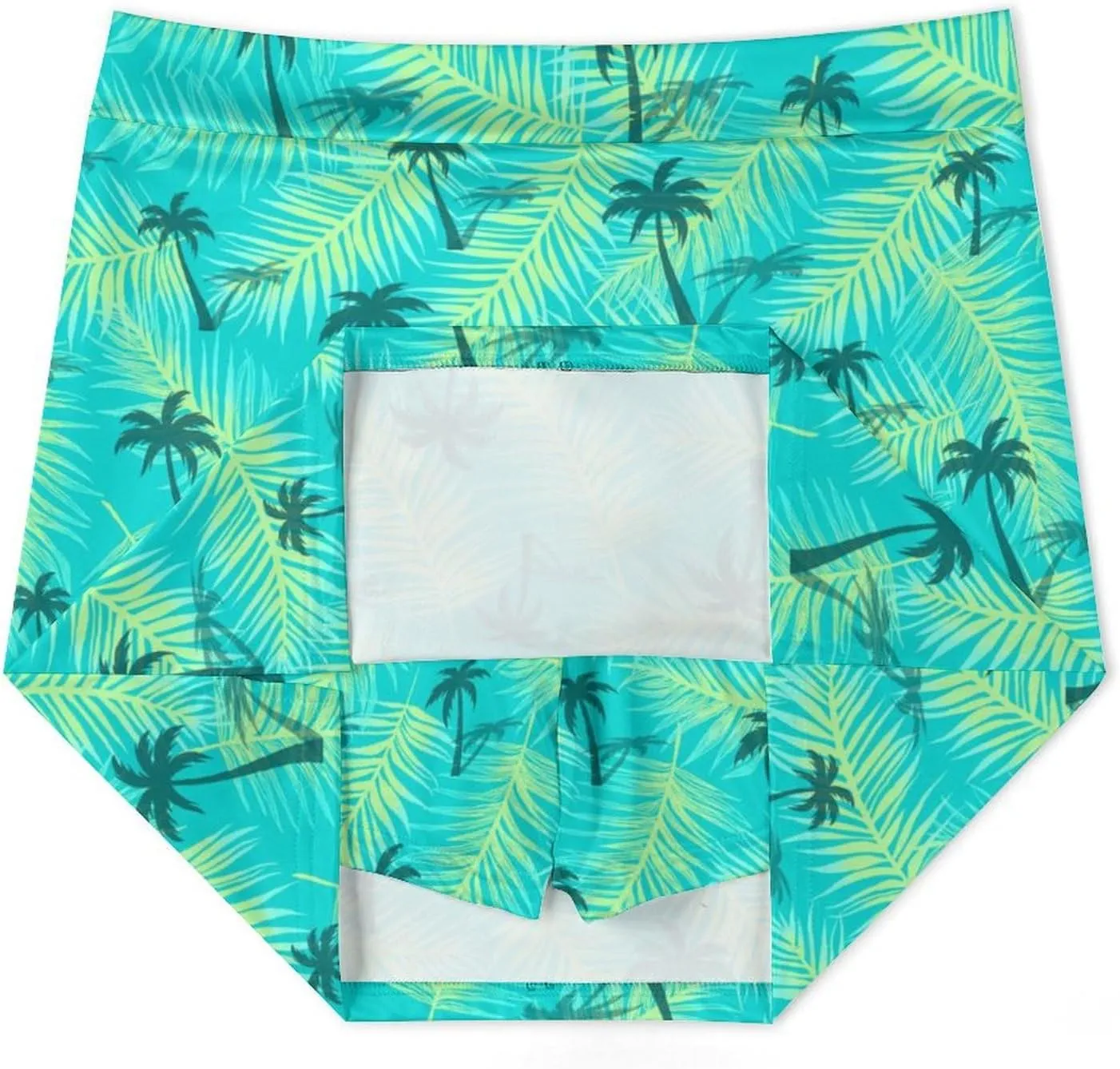 Womens Tennis Skirts Palm Tree High Waisted Athletic Golf Skorts with Shorts Pockets for Running Sports