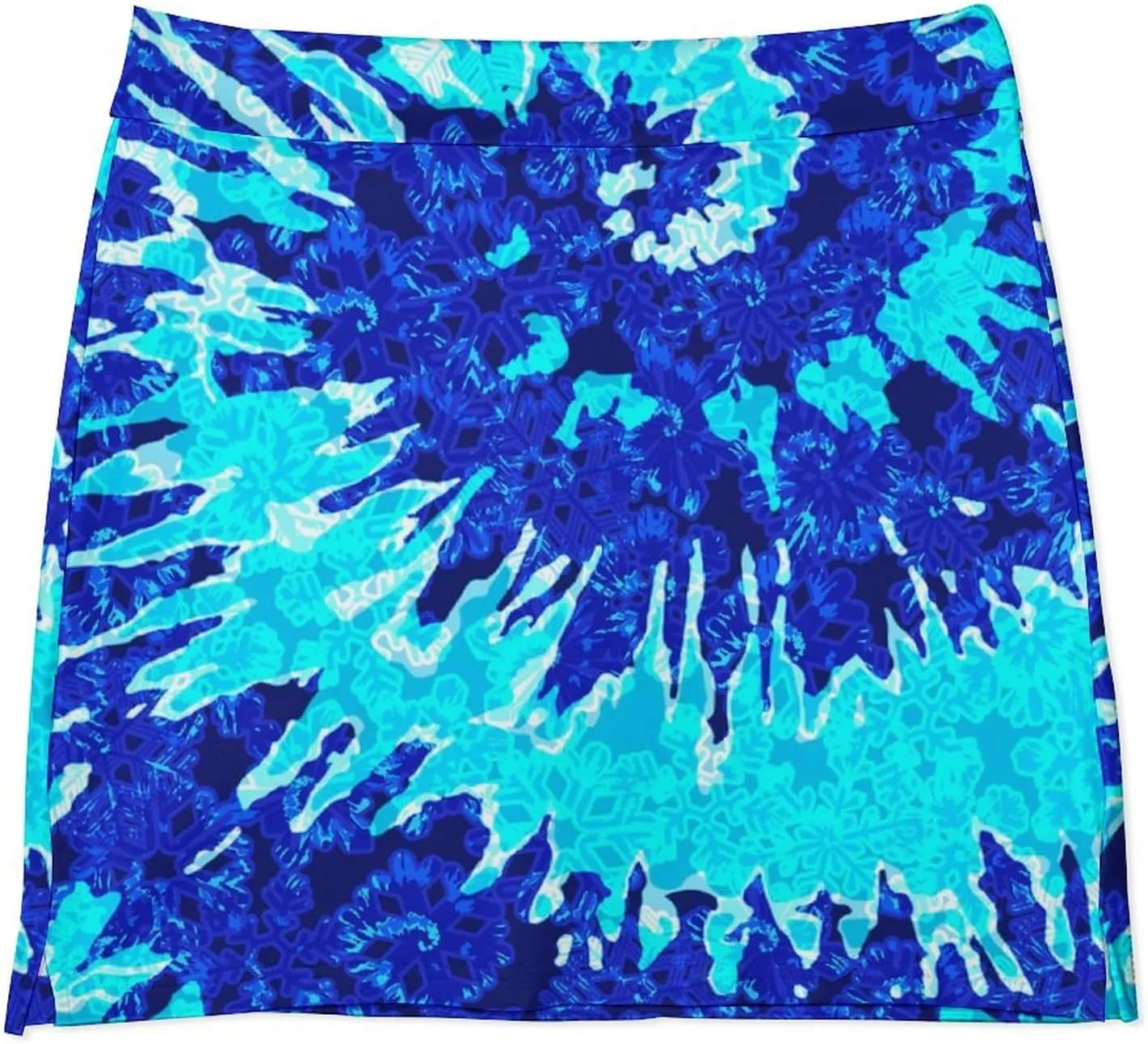 Womens Tennis Skirts Tie Dye High Waisted Athletic Golf Skorts with Shorts Pockets for Running Sports