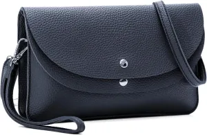 Women's Wristlet Clutch Bag - Evening Purse Wallet with Shoulder Strap - Faux Leather Party Handbag - Lilly