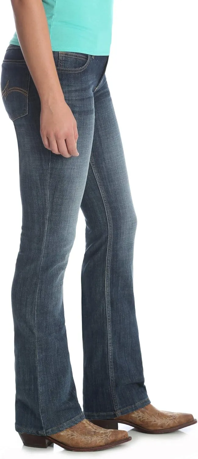 Wrangler Women's Western Mid Rise Stretch Boot Cut Jean