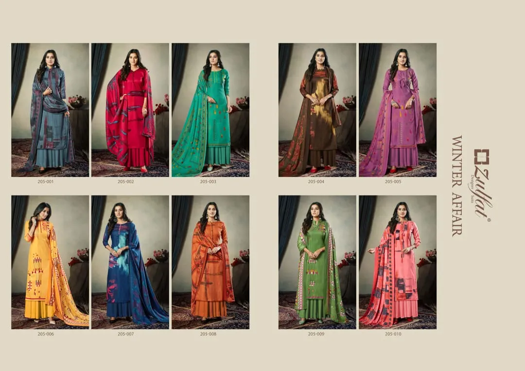Zulfat Designer Suits Presents Winter Affair Pashmina Printed Fancy Designer Salwar Kameez