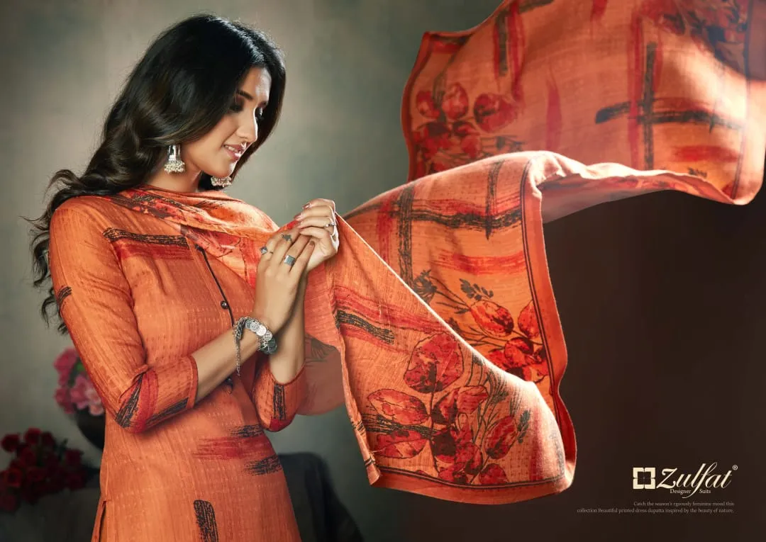 Zulfat Designer Suits Presents Winter Affair Pashmina Printed Fancy Designer Salwar Kameez