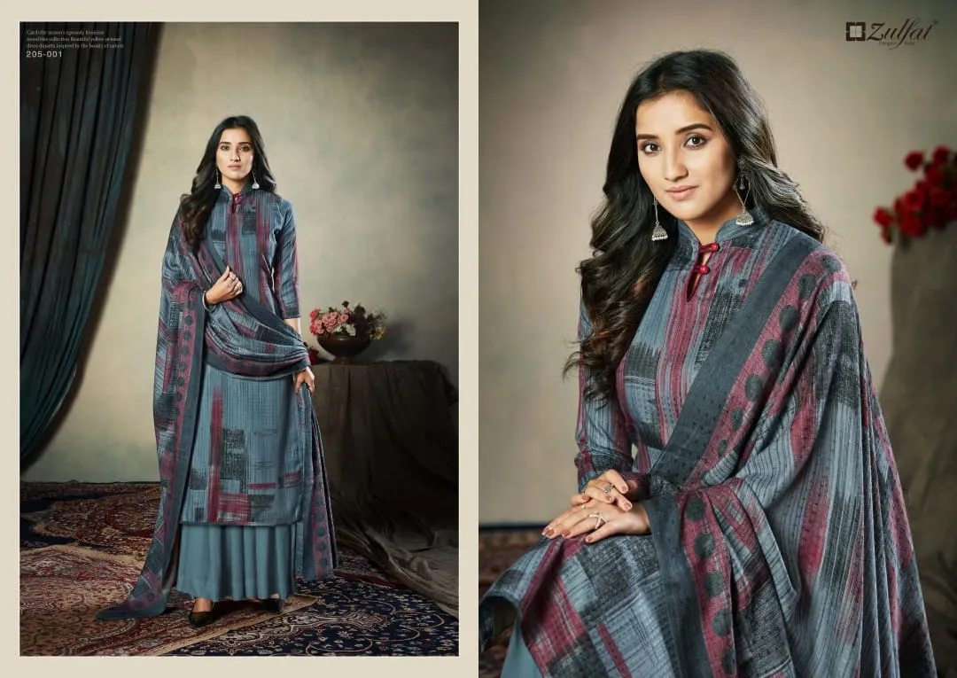Zulfat Designer Suits Presents Winter Affair Pashmina Printed Fancy Designer Salwar Kameez