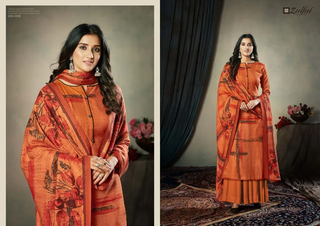 Zulfat Designer Suits Presents Winter Affair Pashmina Printed Fancy Designer Salwar Kameez