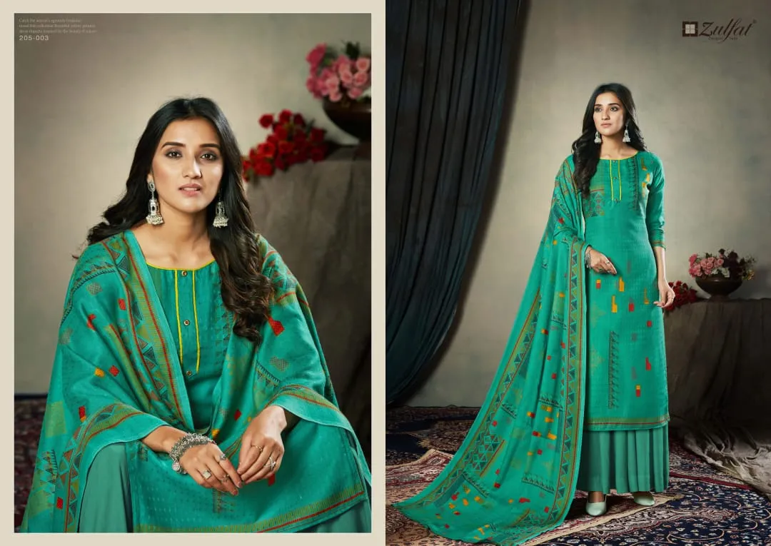 Zulfat Designer Suits Presents Winter Affair Pashmina Printed Fancy Designer Salwar Kameez