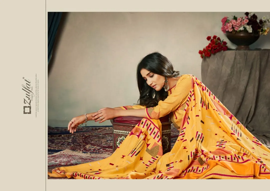 Zulfat Designer Suits Presents Winter Affair Pashmina Printed Fancy Designer Salwar Kameez