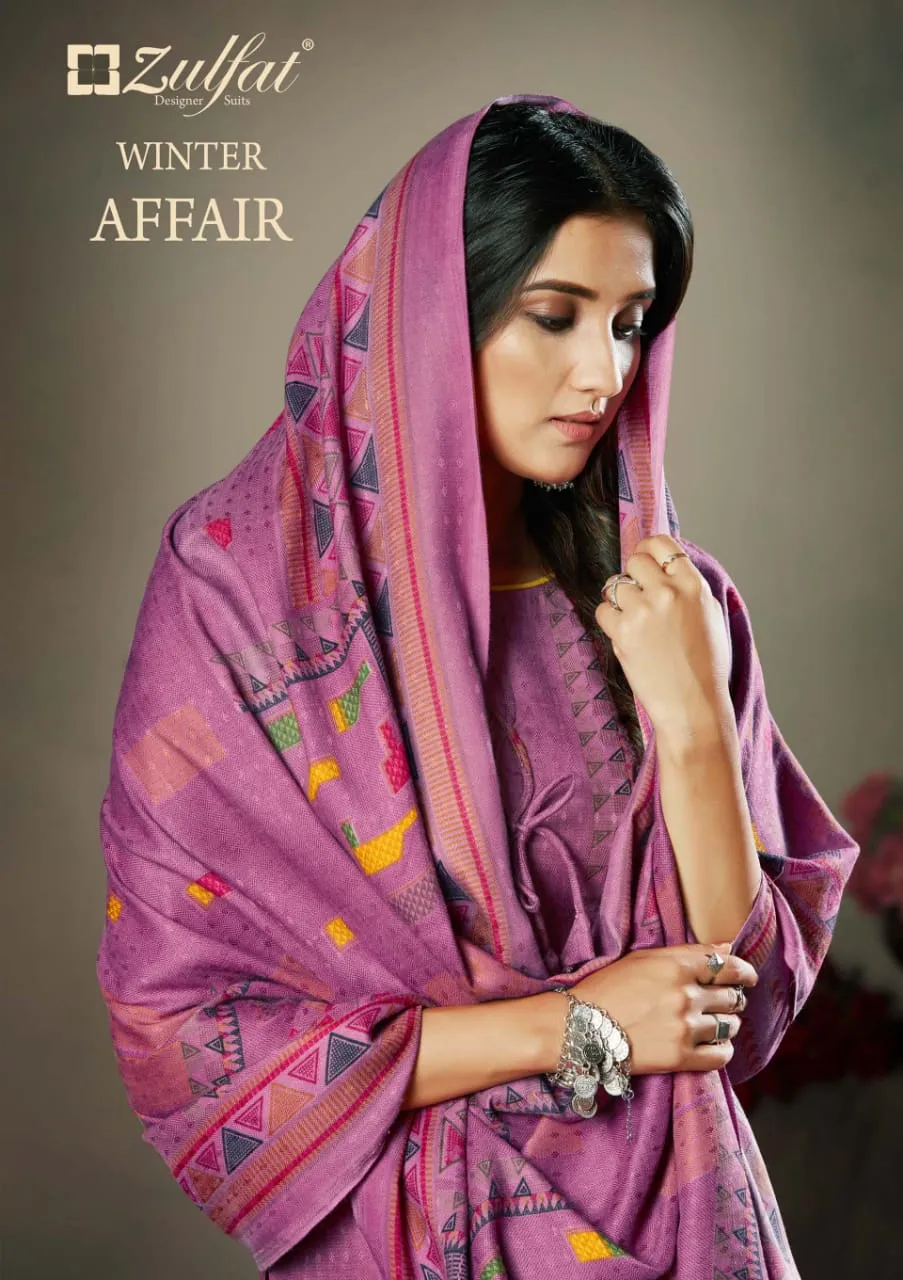 Zulfat Designer Suits Presents Winter Affair Pashmina Printed Fancy Designer Salwar Kameez