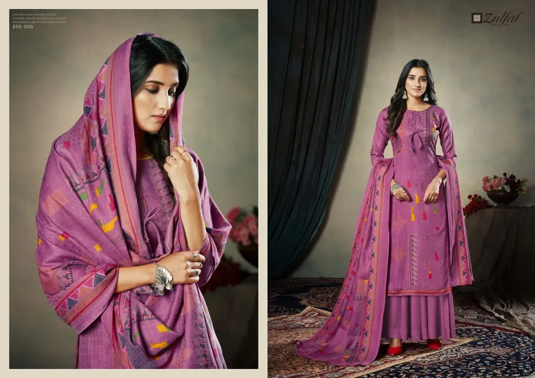 Zulfat Designer Suits Presents Winter Affair Pashmina Printed Fancy Designer Salwar Kameez