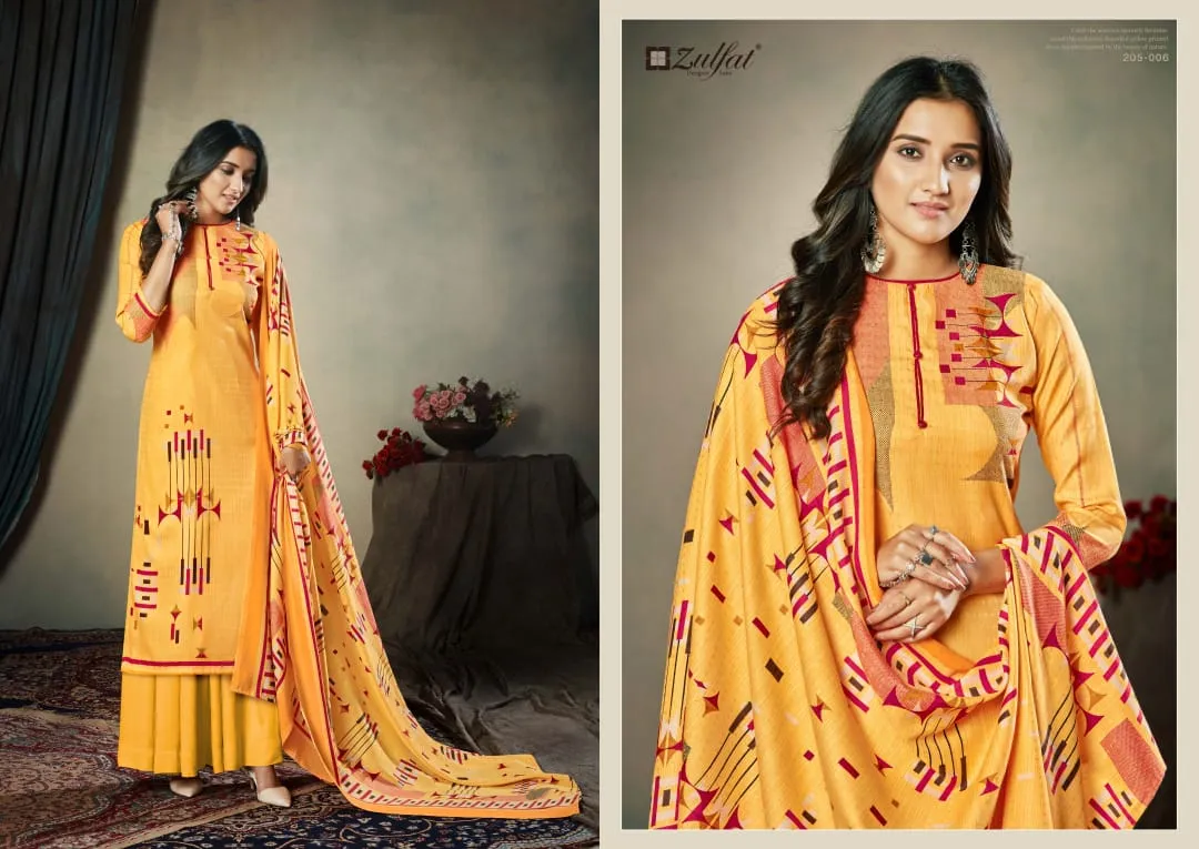 Zulfat Designer Suits Presents Winter Affair Pashmina Printed Fancy Designer Salwar Kameez